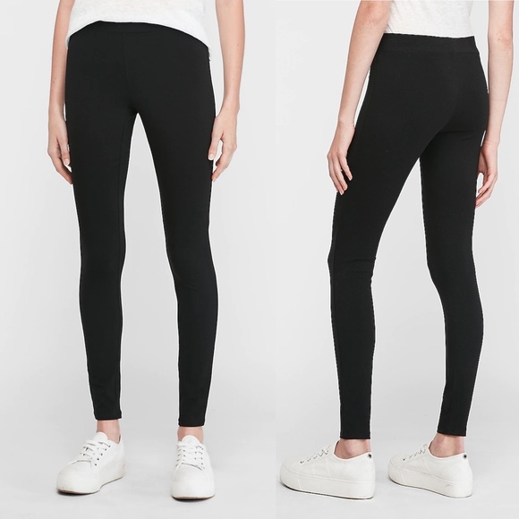 Express Pants - Express Black Leggings Full Length Mid Rise Small
